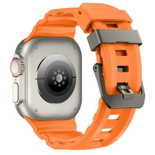 SteelActive Sport narancssárga Apple Watch szilikon szíj szürke csattal
