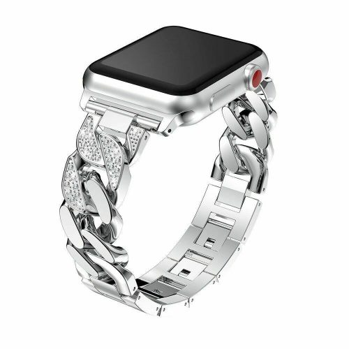 Apple Watch ezüst crystal fémszíj