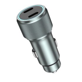 F17 60W dupla C portos szivargyújtós autós töltő