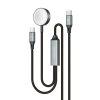 SNAPMAX – 2 az 1-ben gyorstöltő kábel Apple Watch-hoz és USB-C eszközökhöz