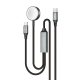 SNAPMAX – 2 az 1-ben gyorstöltő kábel Apple Watch-hoz és USB-C eszközökhöz