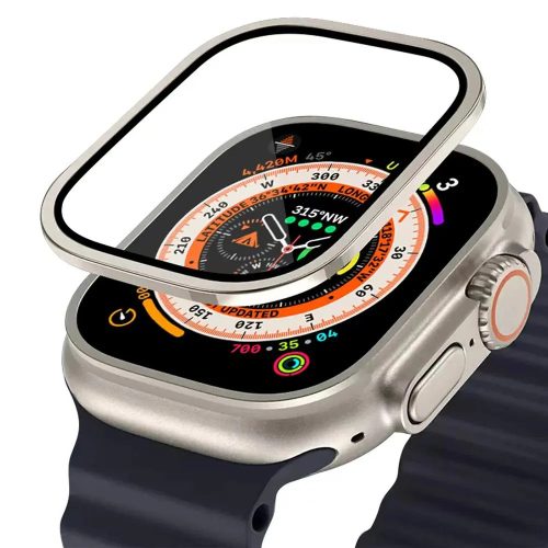 Titánium Apple Watch Ultra üvegfólia applikátorral (49MM)