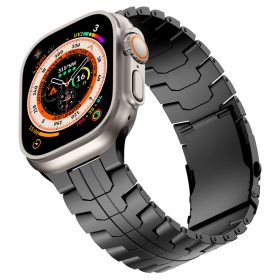   Vortex Apple Watch fekete titán fémszíj 42/44/45/49 mm (Series 1-9, SE, Ultra) és 46 mm (Series 10/11)