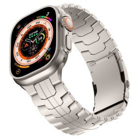   Vortex Apple Watch natúr titán fémszíj 42/44/45/49 mm (Series 1-9, SE, Ultra) és 46 mm (Series 10/11)