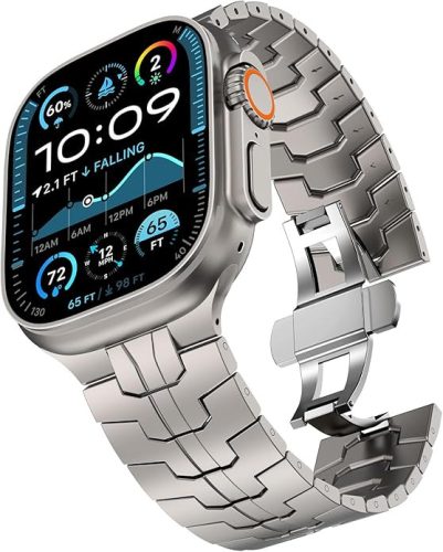 Falcon Apple Watch natúr titán fémszíj 42/44/45/46/49MM