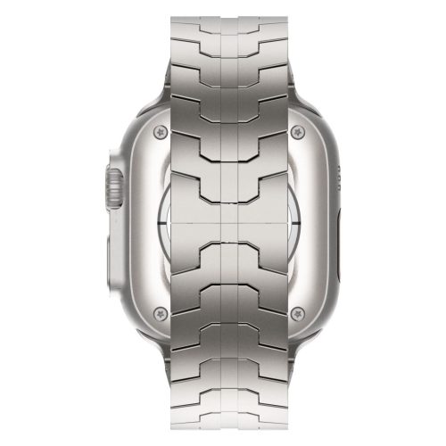 Falcon Apple Watch natúr titán fémszíj 42/44/45/49 mm (Series 1-9, SE, Ultra) és 46 mm (Series 10/11)