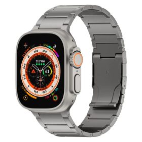   Nova Apple Watch natúr titán fémszíj 42/44/45/49 mm (Series 1-9, SE, Ultra) és 46 mm (Series 10/11)