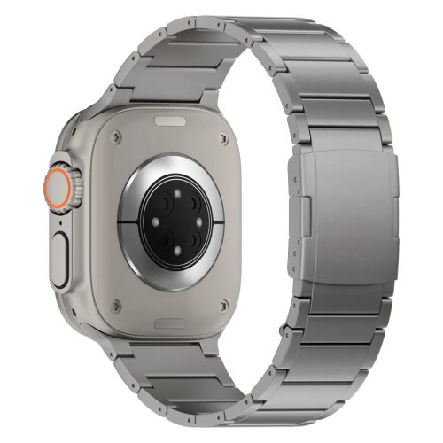 Nova Apple Watch natúr titán fémszíj 42/44/45/49 mm (Series 1-9, SE, Ultra) és 46 mm (Series 10/11)