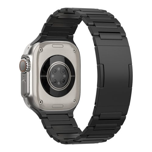 Impulse Apple Watch fekete titán fémszíj 42/44/45/49 mm (Series 1-9, SE, Ultra) és 46 mm (Series 10/11)