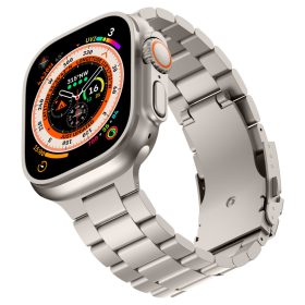   Vanguard Apple Watch natúr titán fémszíj 42/44/45/49 mm (Series 1-9, SE, Ultra) és 46 mm (Series 10/11)