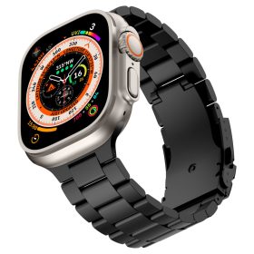  Vanguard Apple Watch fekete titán fémszíj 42/44/45/49 mm (Series 1-9, SE, Ultra) és 46 mm (Series 10/11)