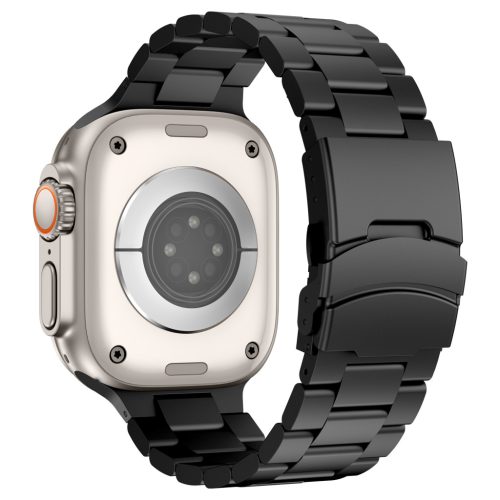 Vanguard Apple Watch fekete titán fémszíj 42/44/45/49 mm (Series 1-9, SE, Ultra) és 46 mm (Series 10/11)