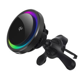   MagCold 11 15W MagSafe Qi2 iPhone mágneses autós gyorstöltő RGB világítással, beépített hűtőventillátorral