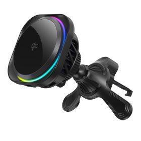   MagCold 12 15W MagSafe Qi2 iPhone mágneses autós gyorstöltő RGB világítással, beépített hűtőventillátorral