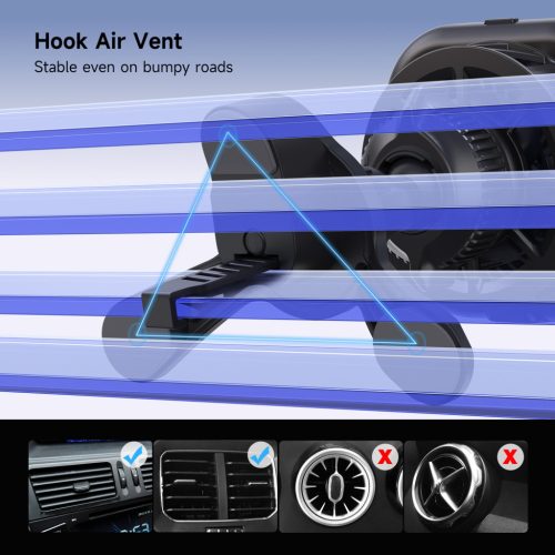 MagCold 12 15W MagSafe Qi2 iPhone mágneses autós gyorstöltő RGB világítással, beépített hűtőventillátorral