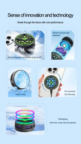 MagSafe töltő beépített hűtőventillátorral és RGB világítással