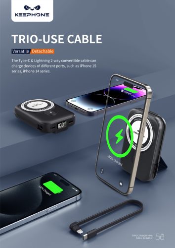 Roger 10000mAh MagSafe kompatibilis vezeték nélküli PowerBank