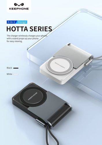 Hotta 10000mAh MagSafe PowerBank, mágneses külső akkumulátor, gyors vezeték nélküli töltéssel