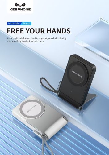 Hotta 10000mAh MagSafe PowerBank, mágneses külső akkumulátor, gyors vezeték nélküli töltéssel