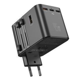  45W 5 portos univerzális világutazó adapter 2xUSB + 3xUSB-C 