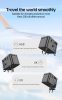 45W 5 portos univerzális világutazó adapter 2xUSB + 3xUSB-C 