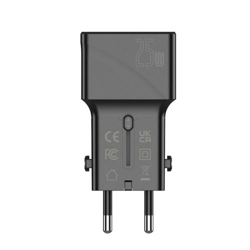 25W 2 portos univerzális világutazó adapter 1xUSB + 1xUSB-C 